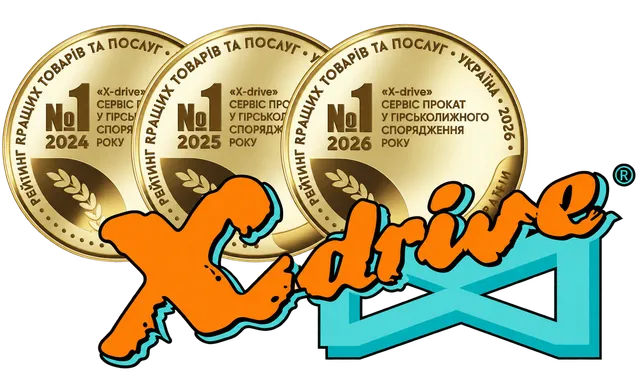 Логотип X-drive з трьома медалями «Вибір Країни» за 2024, 2025 та 2026 роки
